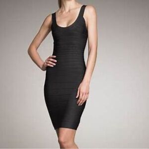Herve Leger Classic Black Bandage Dress